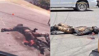 Small Business Owners Tired of Extortion Catch Criminal and Burn Him Alive