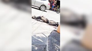Small Business Owners Tired of Extortion Catch Criminal and Burn Him Alive