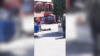 Small Business Owners Tired of Extortion Catch Criminal and Burn Him Alive