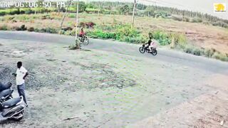 Two bikes collide violently, one dies in India