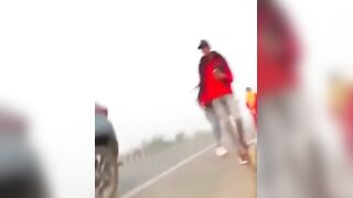 In India, a group of TikTokers decided to post TikTok on the highway