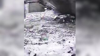 The Orc hid under damaged equipment, but the drone got him there too