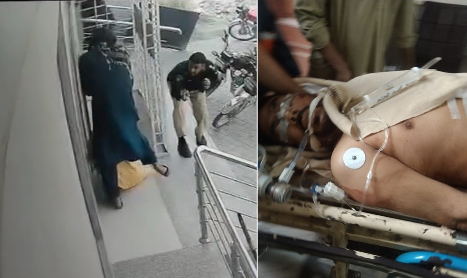 Bloody Chaos at Bank: Two Gunmen Unload 5 Bullets into Responding Cop