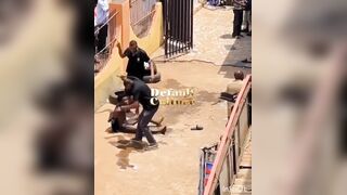 Phone Thief Flogged By Angry Nigerians