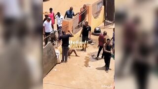 Phone Thief Flogged By Angry Nigerians