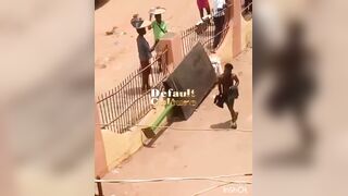 Phone Thief Flogged By Angry Nigerians