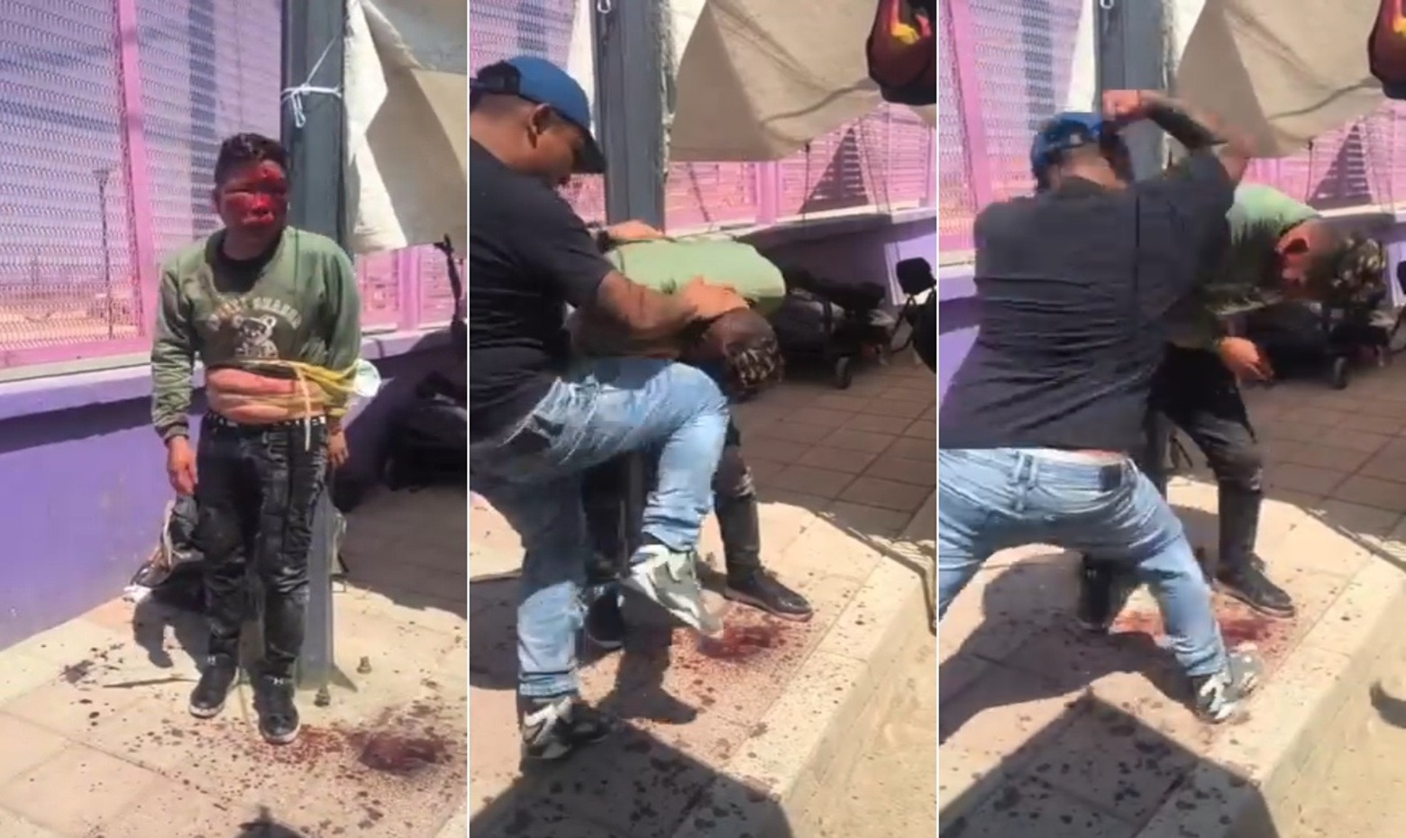 Thief Lynched by Angry Market Sellers: Tied Up and Beaten Beyond Recognition