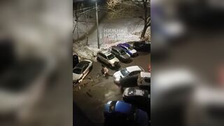 In Nizhny Novgorod, a drunk woman beat and ran over her husband with her car