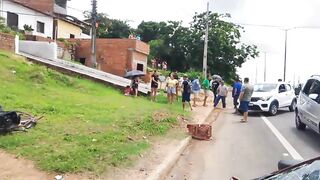 Car at Mach Fuck Obliterates Cyclist, Head Explodes Like Watermelon