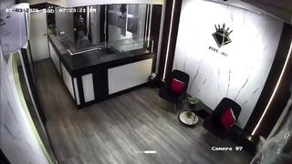 Masked Gunmen Unleash Chaos: Intense Shootout and Armed Robbery at Jewelry Store