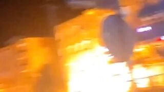 The moment of the Tehran gas pipeline explosion was captured on video