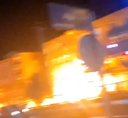 The moment of the Tehran gas pipeline explosion was captured on video