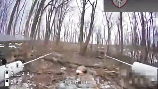 Longer version of the russian without pants getting hit by an FPV in the butt.