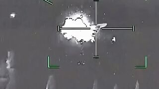 Selection of Shahed-136 drone attacks by AH-64 helicopters from the Emirates