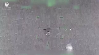 Selection of Shahed-136 drone attacks by AH-64 helicopters from the Emirates