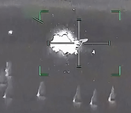 Selection of Shahed-136 drone attacks by AH-64 helicopters from the Emirates