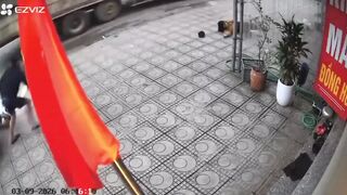 Poor Woman Injured By Overtaking Driver