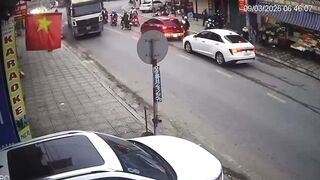 Poor Woman Injured By Overtaking Driver