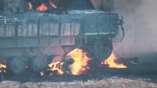 Russian burning alive