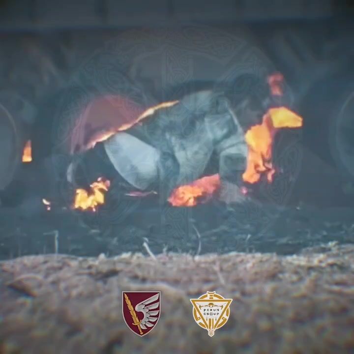 Russian burning alive