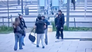 Dude Defending A Girl Brutally Attacked In Belgium