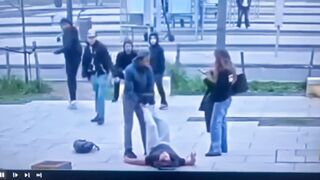 Dude Defending A Girl Brutally Attacked In Belgium