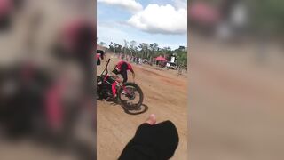 Spectator Brutally Smashed by Out-of-Control Motorcycle at Full Speed