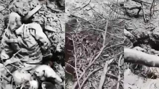 Orc shows off a huge number of frozen bodies of his comrades