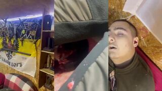 Dead Russians in their dugout