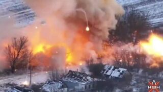 Ukrainian MLRS destroyed.