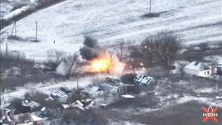 Ukrainian MLRS destroyed.