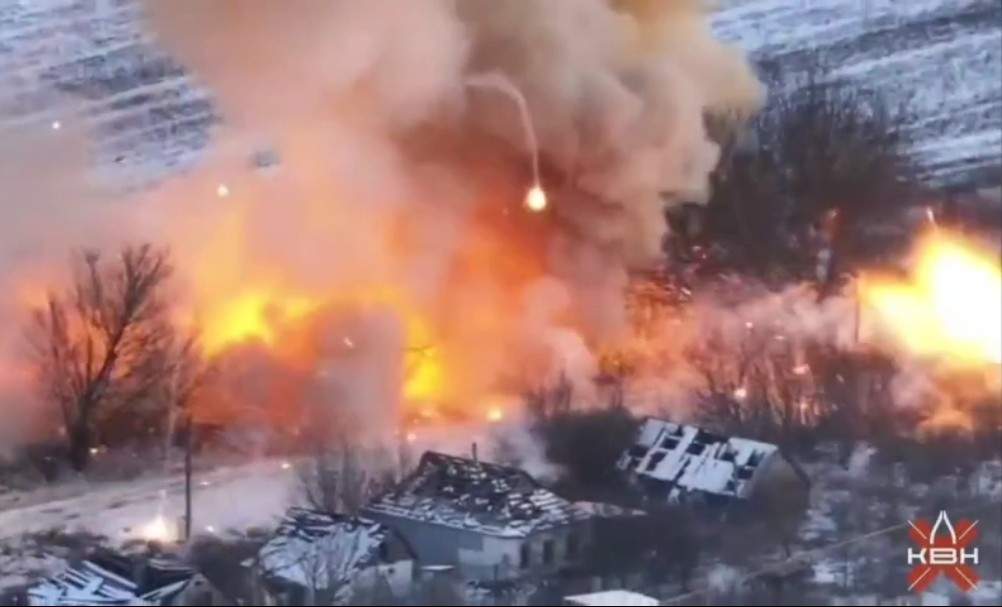 Ukrainian MLRS destroyed.