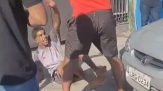 Screaming Dude Gets Clubbed After Failed Motorcycle Theft