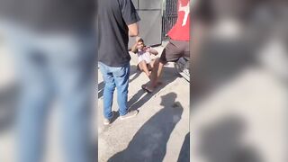 Screaming Dude Gets Clubbed After Failed Motorcycle Theft