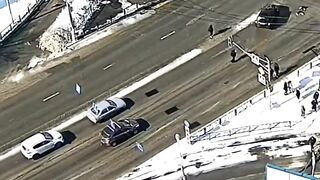 Driver failed to notice a crowd of pedestrians and struck a man