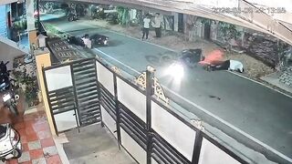 Helmetless Rider Dies In Head On Collision In India