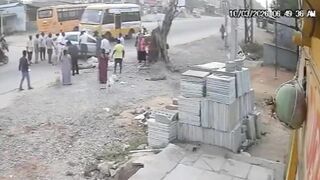Sanitation Workers Struck By Out Of Control Vehicle