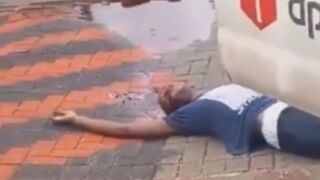 Thief In Agony After He Was Hit By Courier He Tried To Rob