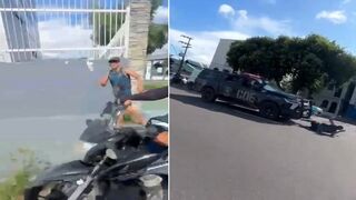 Fleeing Armed Robbery Suspect Run Over by Police Vehicle, Left in Grave Condition