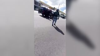Fleeing Armed Robbery Suspect Run Over by Police Vehicle, Left in Grave Condition