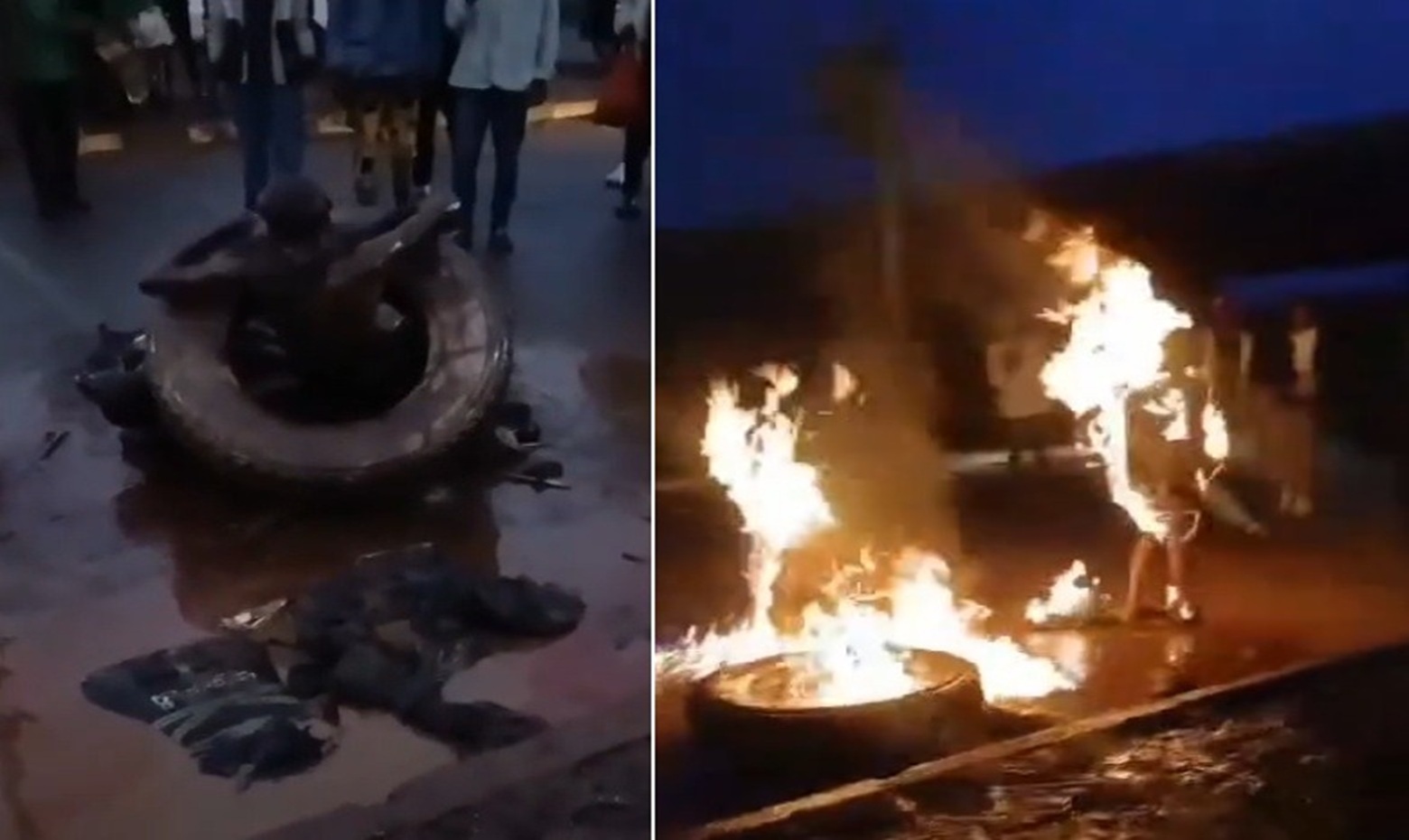 Thief Set Ablaze by Mob, Still Moving Until They Crush His Head with Boulder