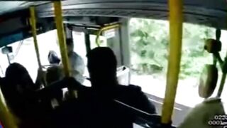 Woman dies after falling from moving bus when window gives way