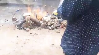 A man lynched and burned alive after accusations of "disappearing genitals" in Congo