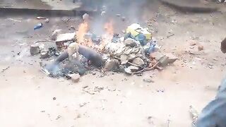 A man lynched and burned alive after accusations of "disappearing genitals" in Congo