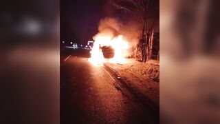 "Almost burned alive... A split second!"