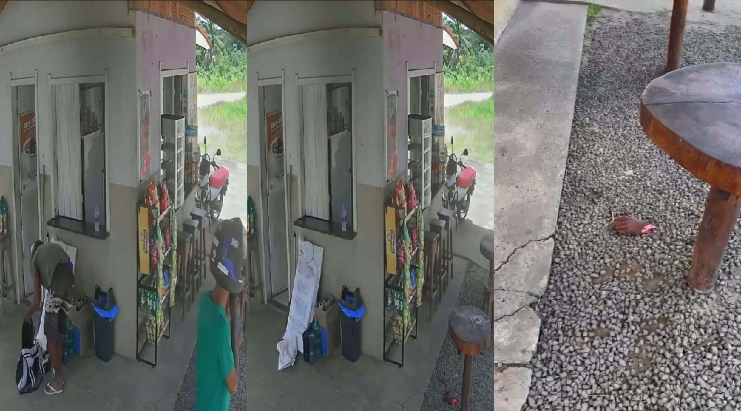 Thief has hand severed by machete.