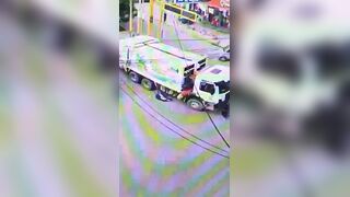 Elderly Woman Killed Instantly by Garbage Truck While Crossing Street with Cane