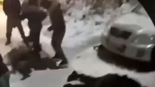 A mob of teenagers of different nationalities brutally beat two skinheads