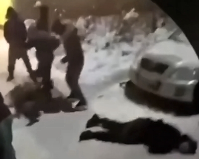 A mob of teenagers of different nationalities brutally beat two skinheads