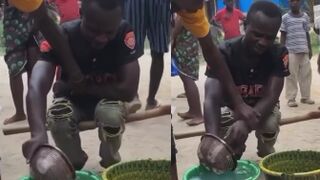 Villagers Found A Funny Way To Torture A Thief
